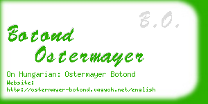 botond ostermayer business card